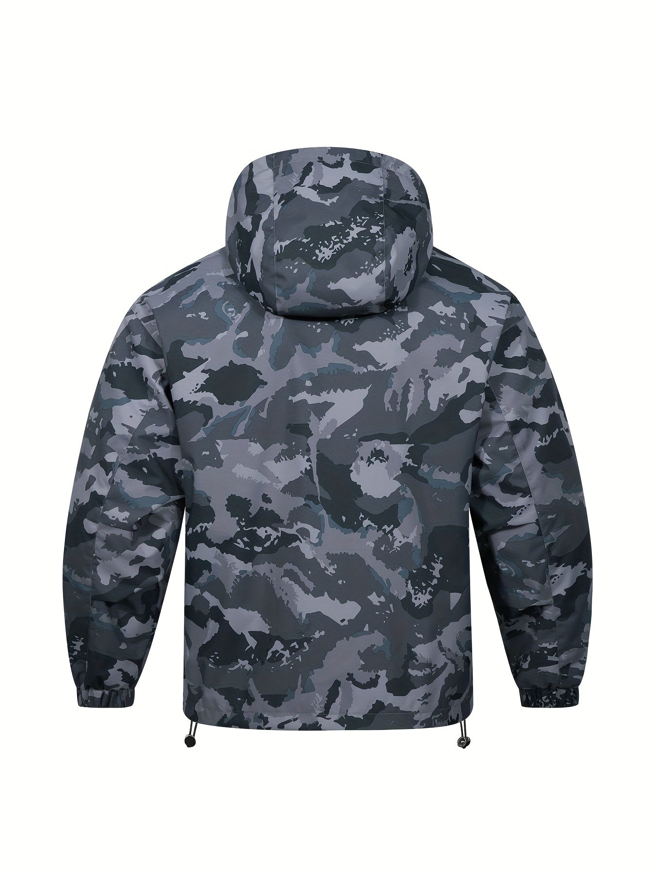 Men's Camouflage Hooded Zip Jacket: Multi-pocket, Loose Fit