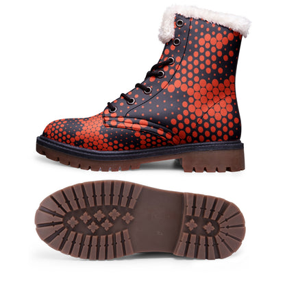 Snow Camo Boots | Orange and Blue Digital Camouflage