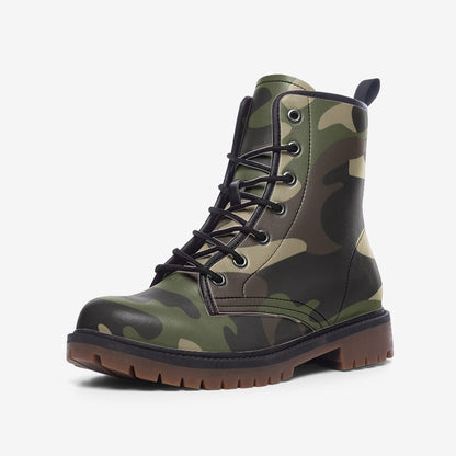 Camo Boots | Leather Camouflage in Classic Green