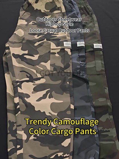 Cropped Camo Cargo Pants For Men