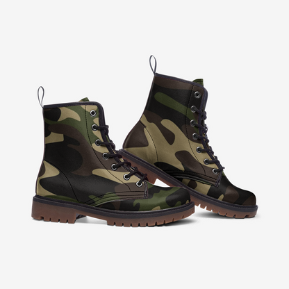 Camo Boots | Leather Camouflage in Classic Green