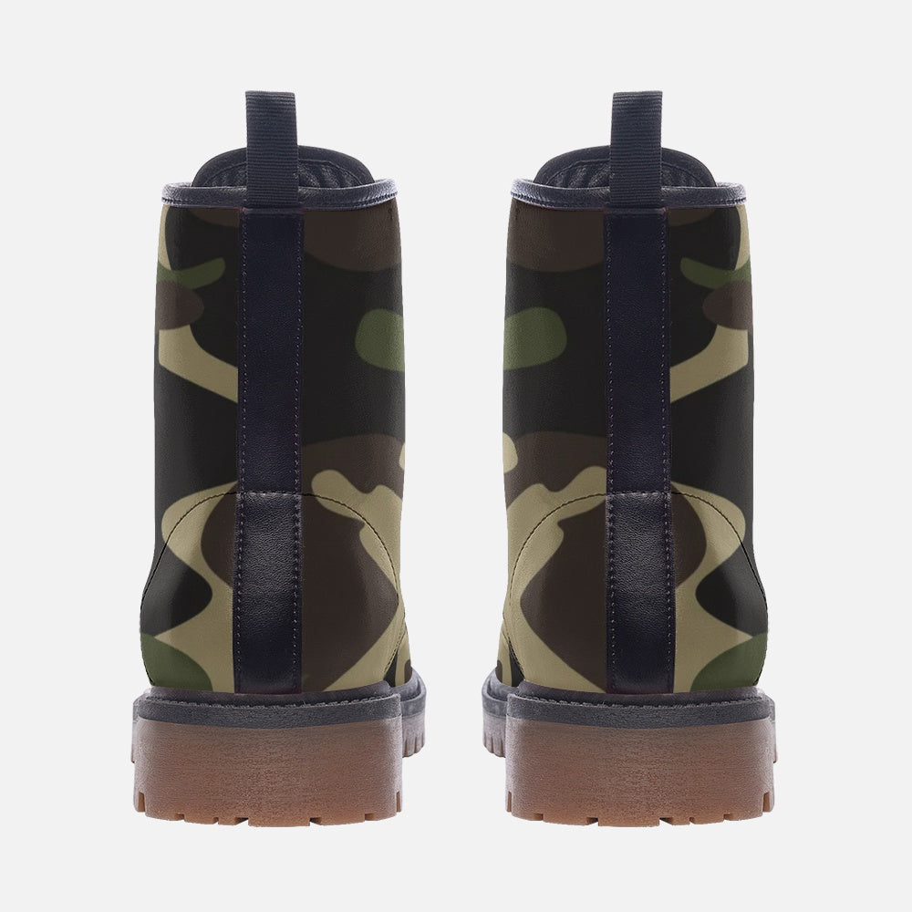 Camo Boots | Leather Camouflage in Classic Green