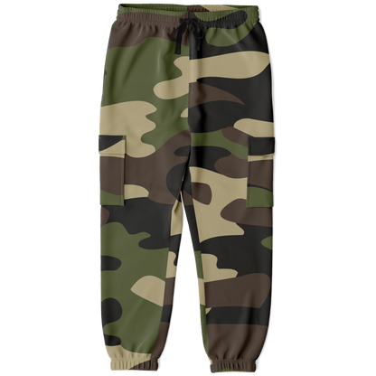 Camo Cargo Pants | Unisex | Classic Green Camouflage