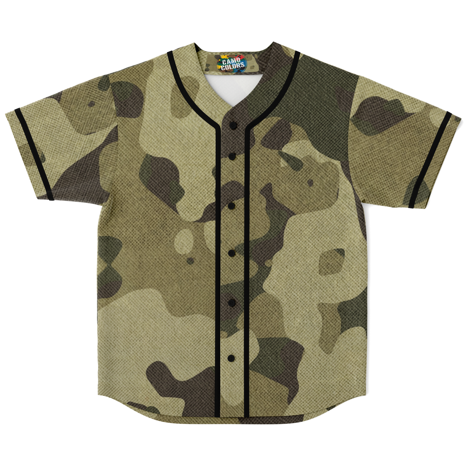 Camo Baseball Jersey | Green Fabric Camouflage