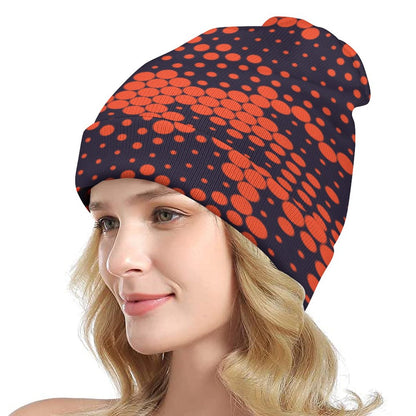 Camo Beanie | Orange & Blue Digital Camouflage