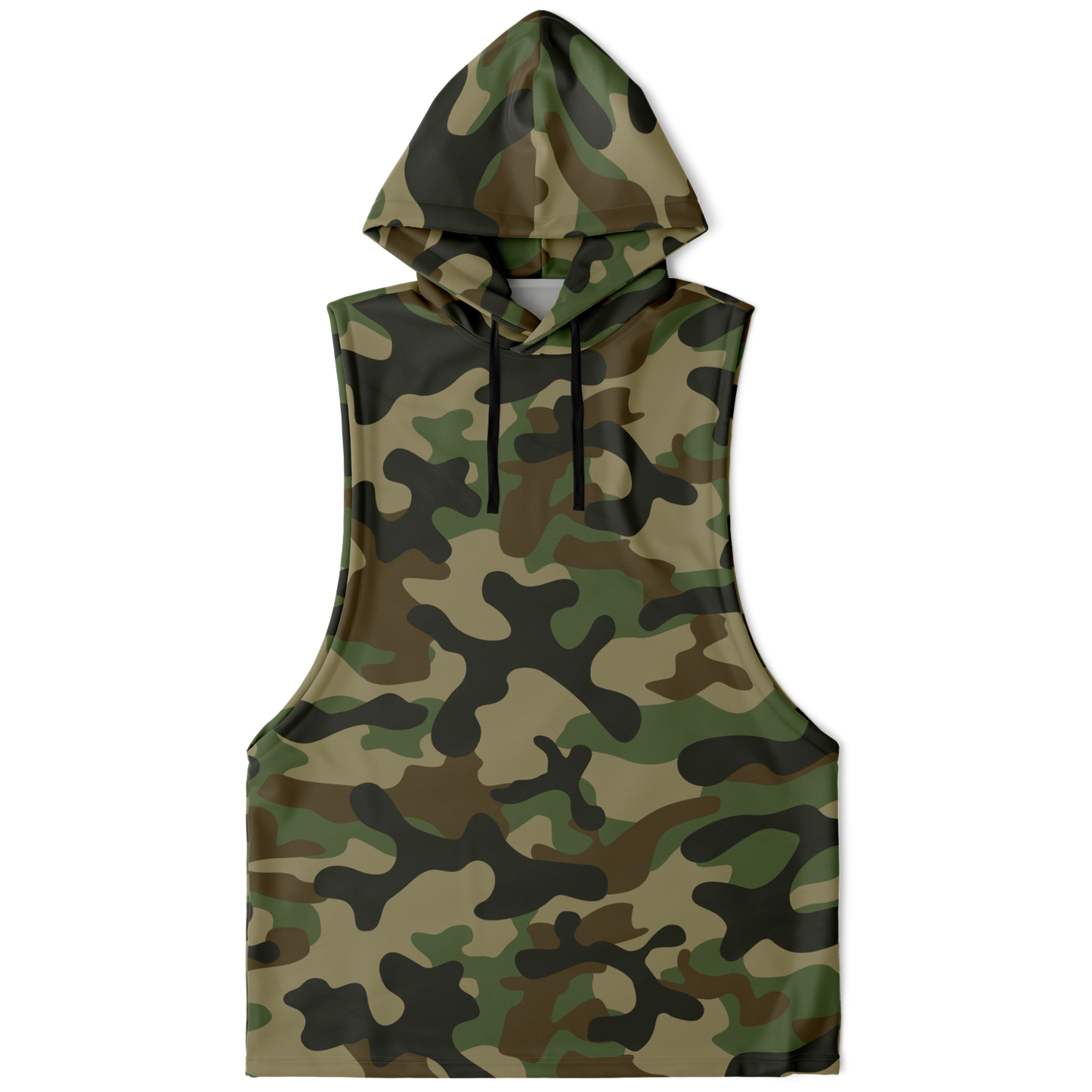 Sleeveless Hoodie | Military Brown Camouflage