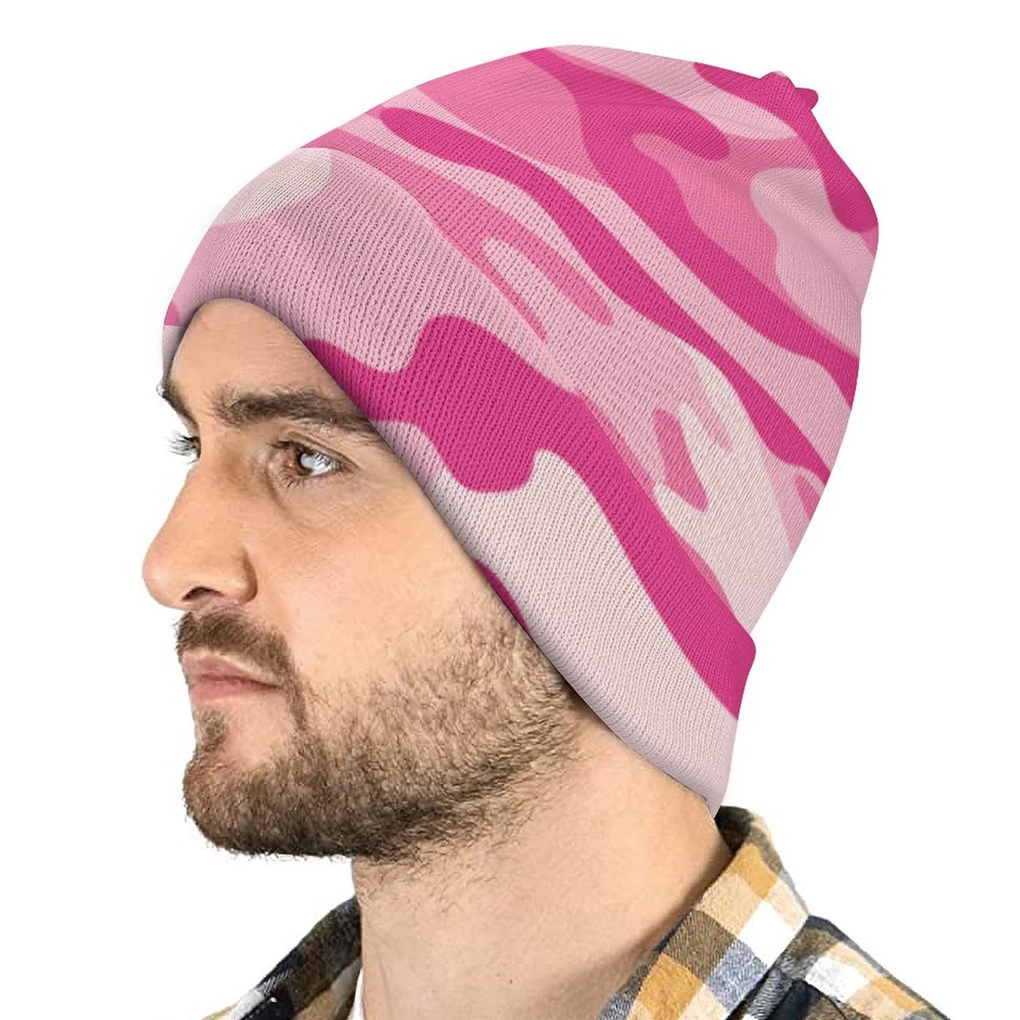 Camo Beanie | Lavender Pink Camouflage