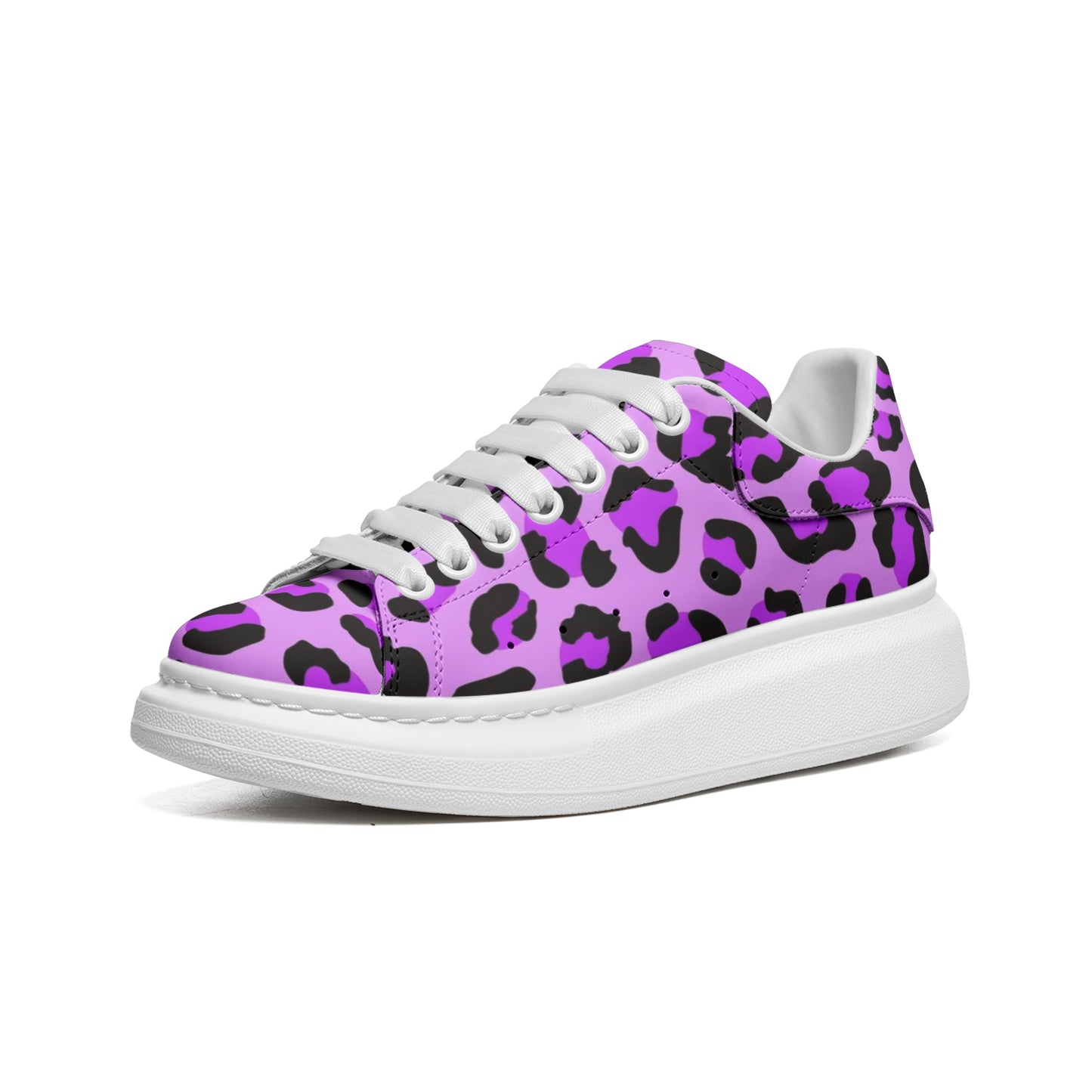 Leopard Sneakers | Oversized McQueens | Purple, Blue & Black