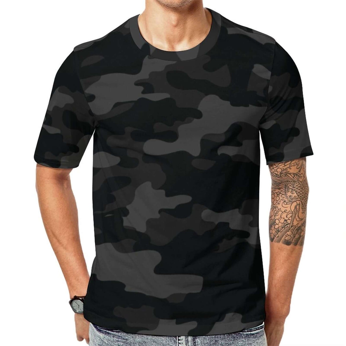 Camo Shirt | Black Camouflage T