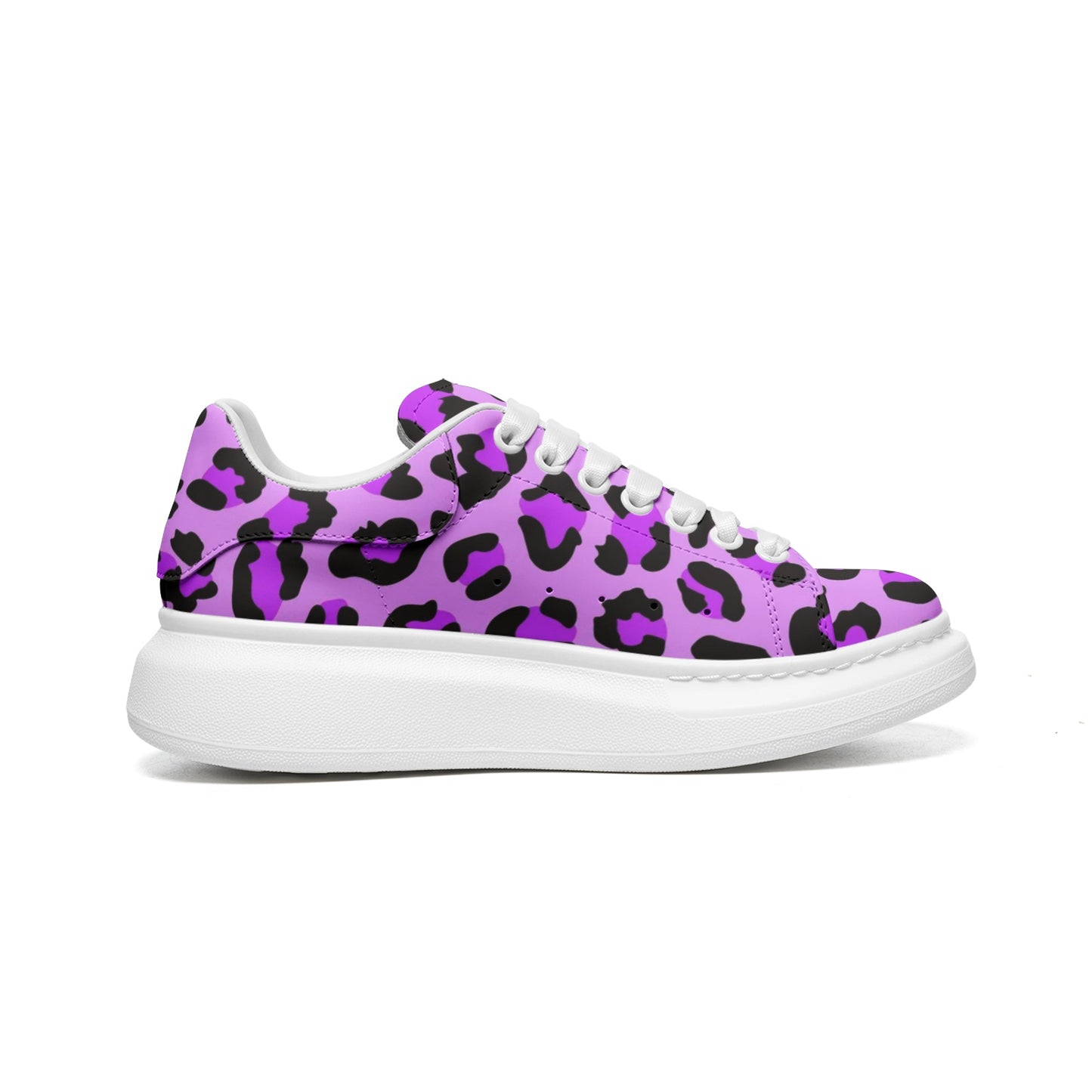 Leopard Sneakers | Oversized McQueens | Purple, Blue & Black