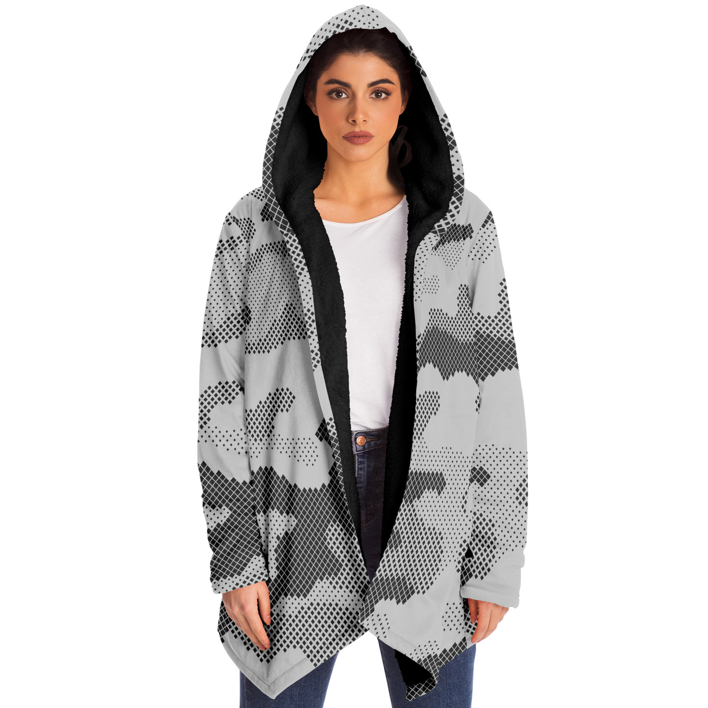 Camo Cloak | Gray Digital Camouflage | Microfleece