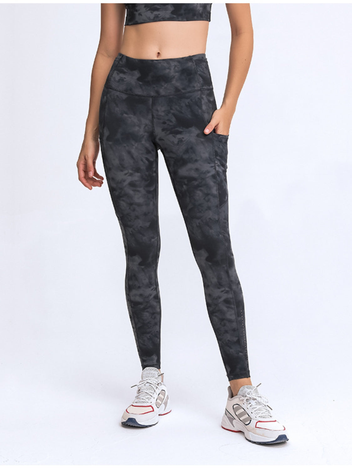 Millennia Wide Waistband Camo Leggings with Pockets