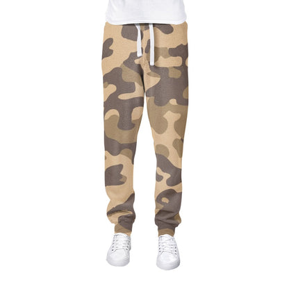 Men's Camo Track Pants | Khaki Camouflage