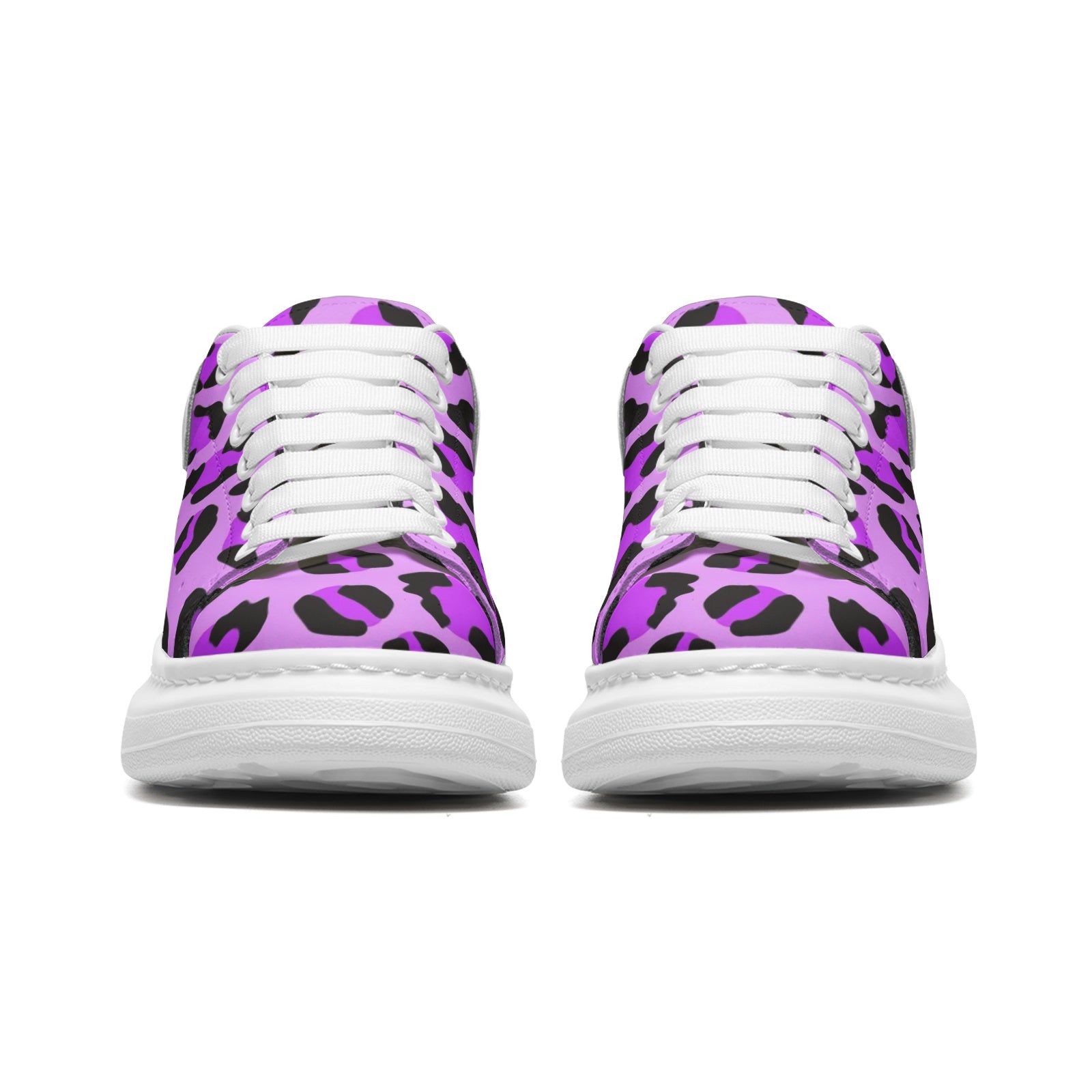 Leopard Sneakers | Oversized McQueens | Purple, Blue & Black