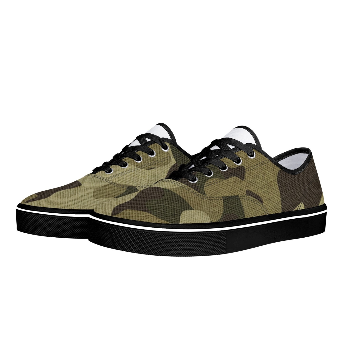 Camo Skate Shoes | Green Fabric Camouflage