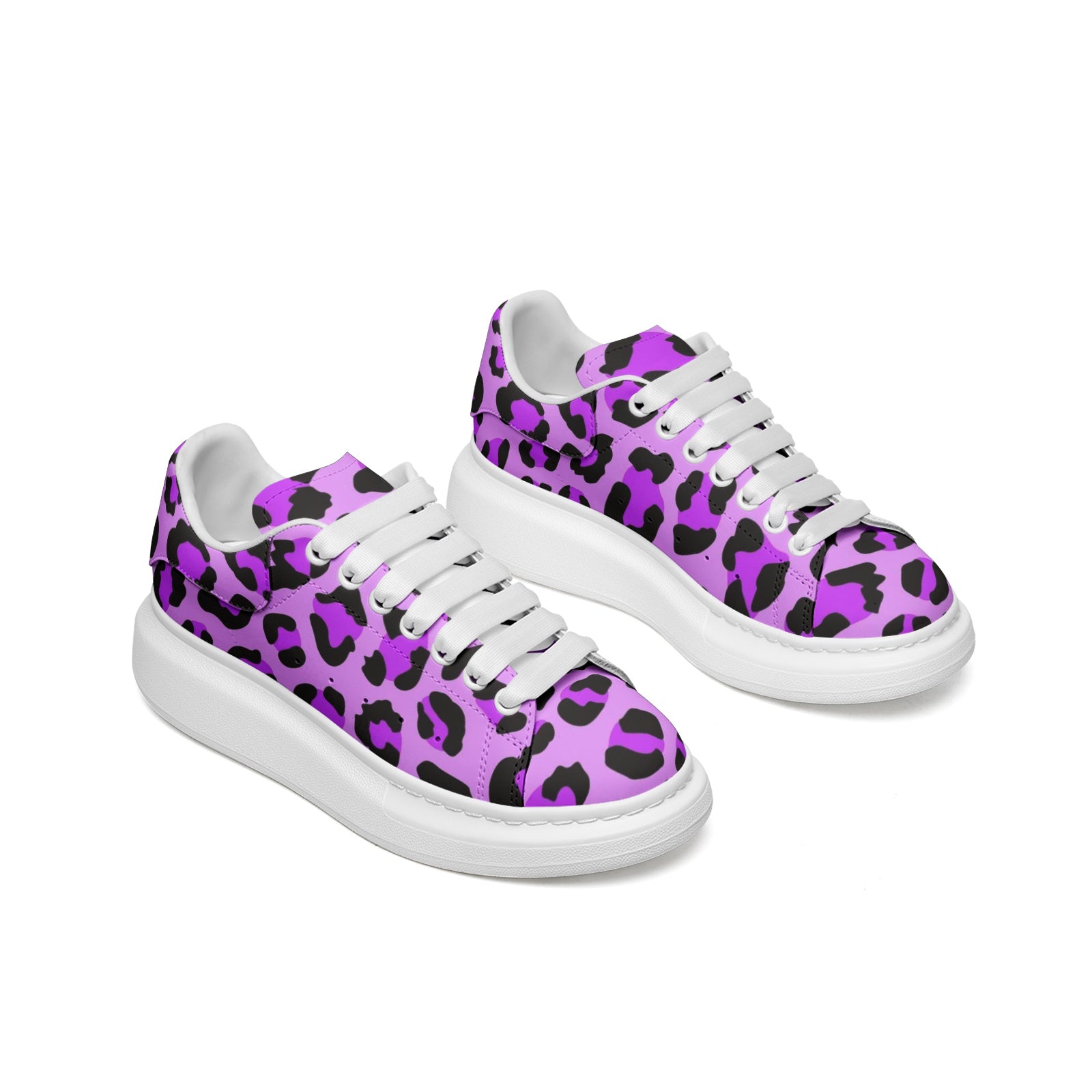 Leopard Sneakers | Oversized McQueens | Purple, Blue & Black