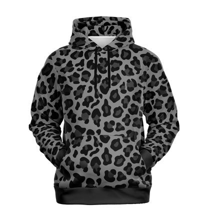 Leopard Hoodie | Black and Gray Pattern | Unisex