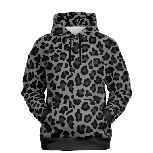 Leopard Hoodie | Black and Gray Pattern | Unisex