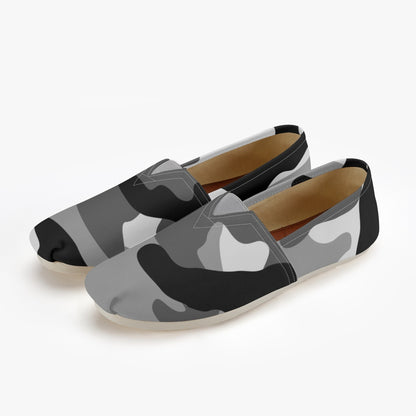 Camo Toms | Black, Gray, and White Camouflage Canvas Shoes