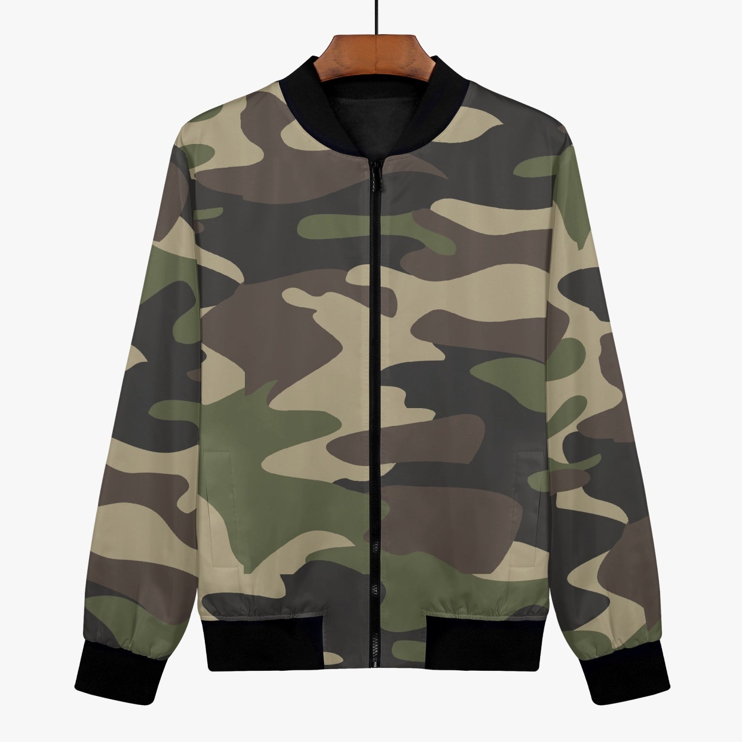 Women's Camo Bomber Jacket | Classic Green Camouflage