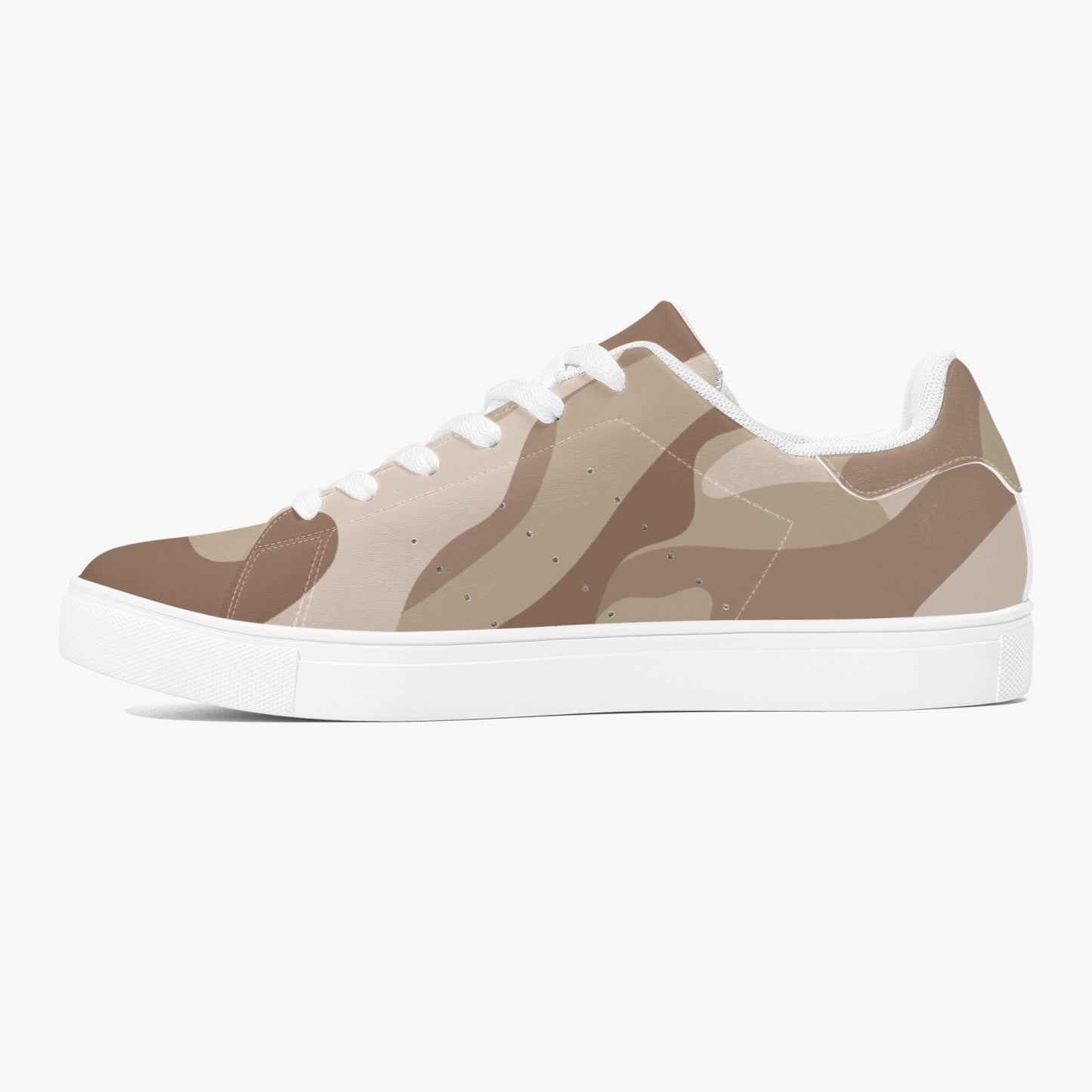 Camo Sneakers | Classic Low-Top Leather | Desert Brown