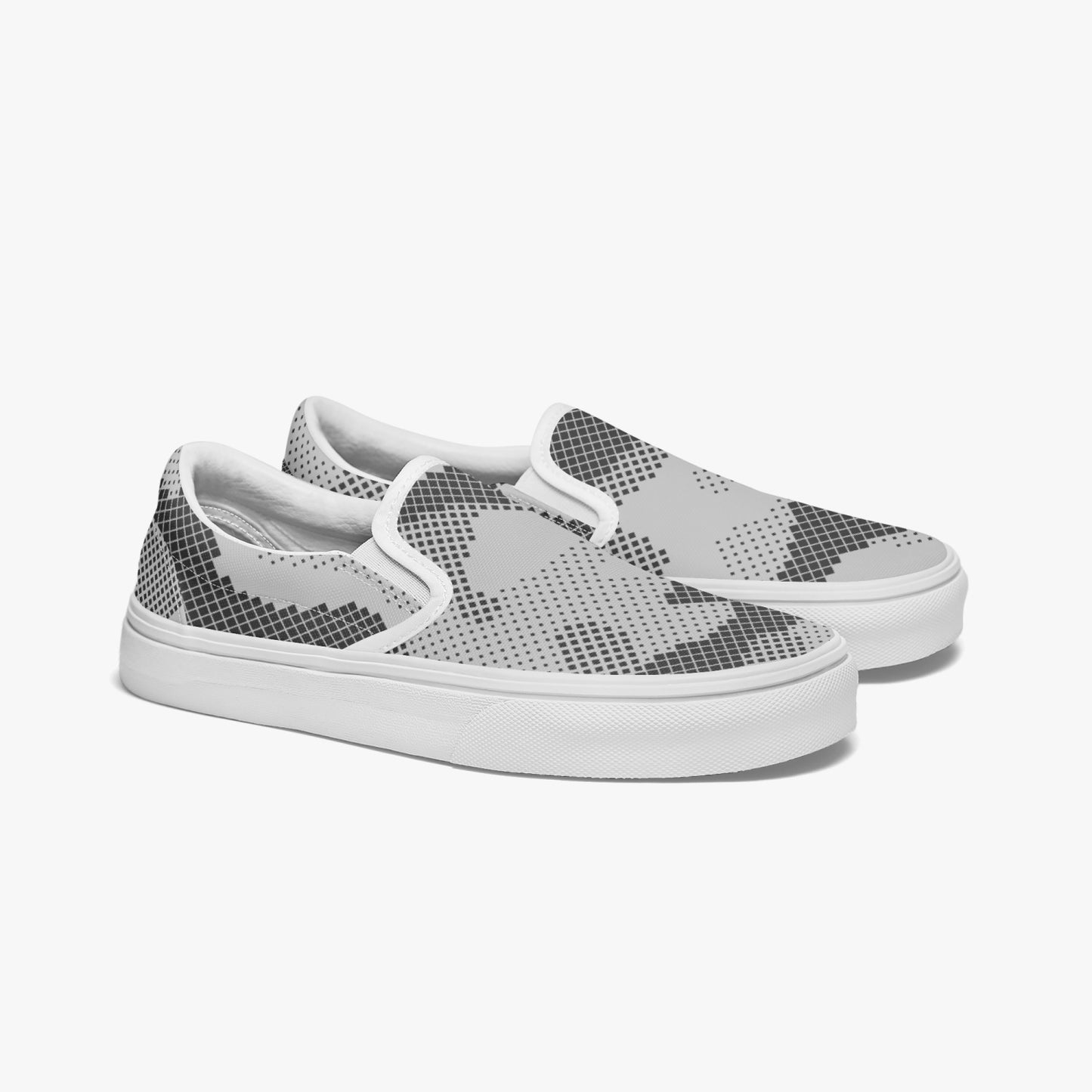 Camo Slip-On Shoes | DIgital Gray Camouflage