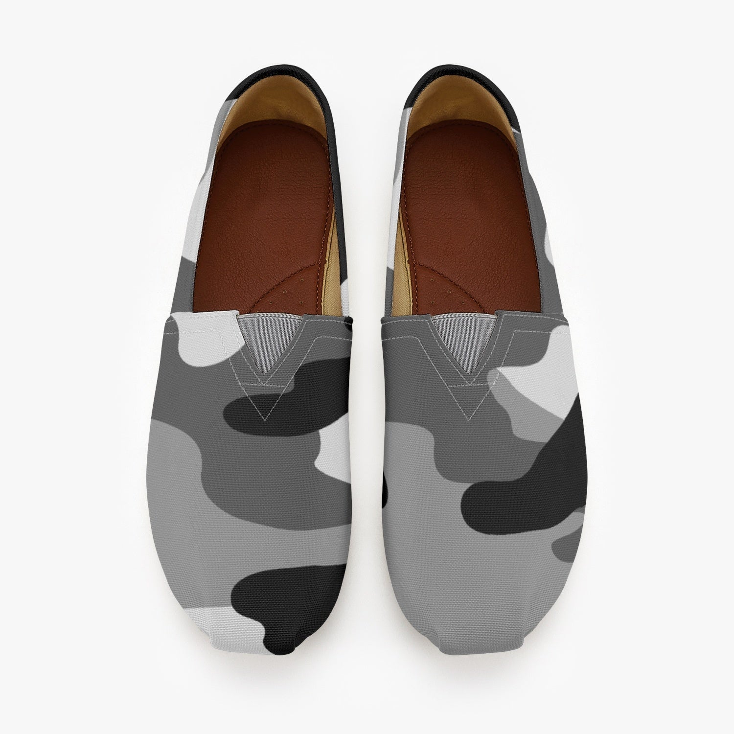 Camo Toms | Black, Gray, and White Camouflage Canvas Shoes