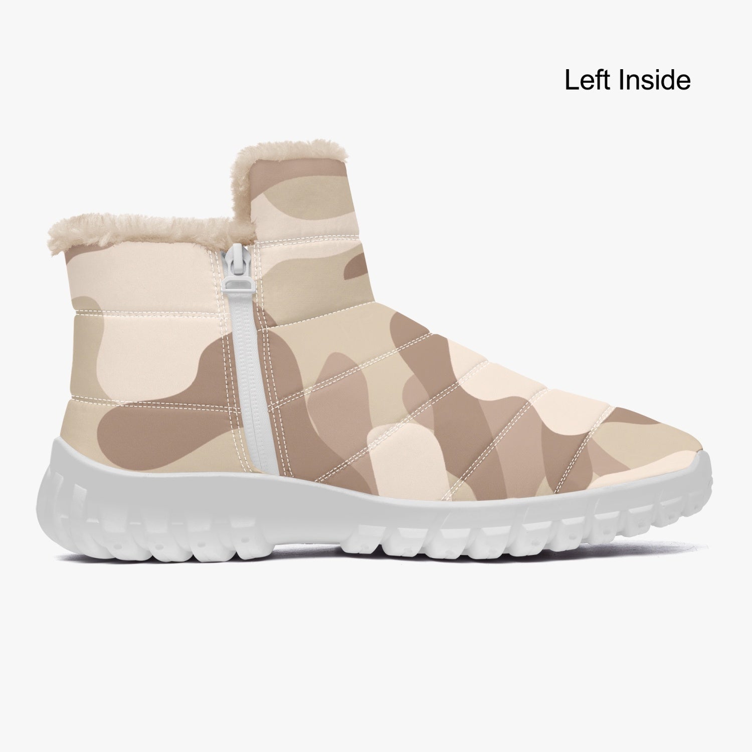 Camo Boots | Cotton-pad Fur Zipper Up | Desert Brown