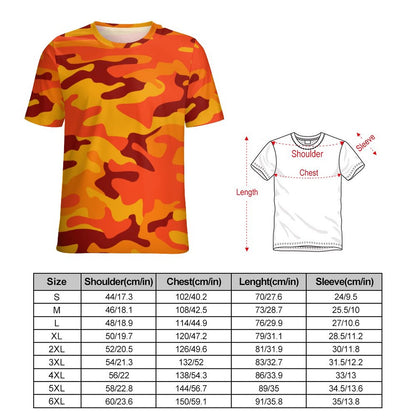 Camo Shirt | Orange & Red Camouflage T