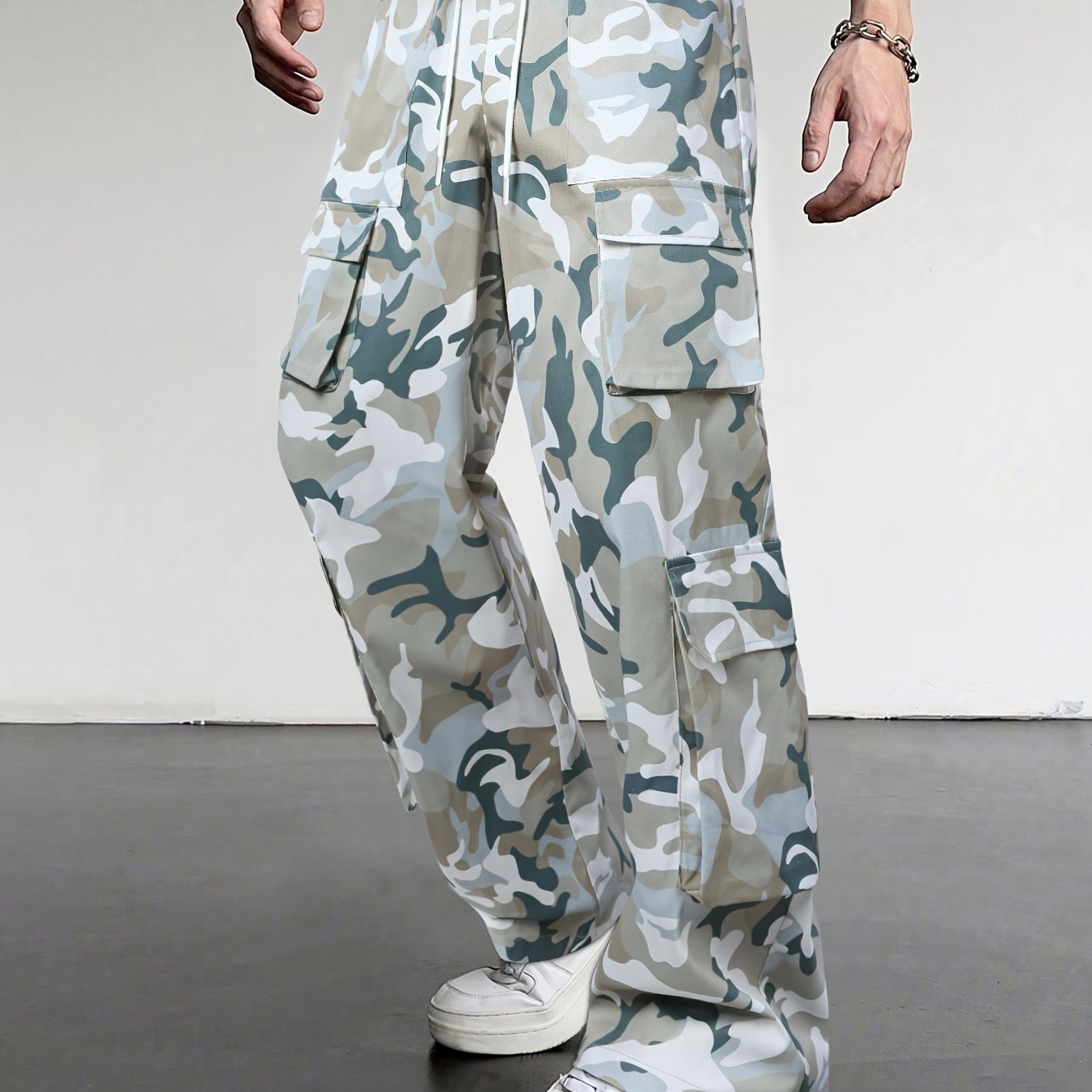 Men's Camo Cargo Pants | Loose Fit, Multi-Pocket Design