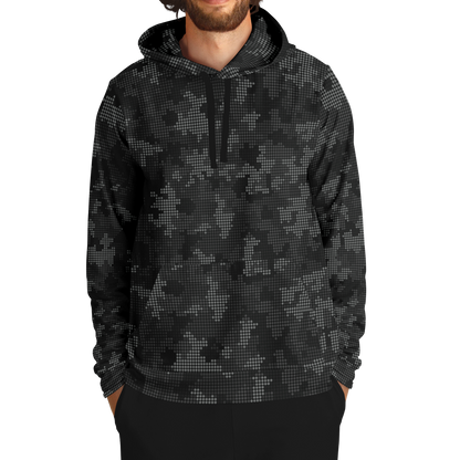 Black Camo Hoodie | Stylish Pixel Camouflage