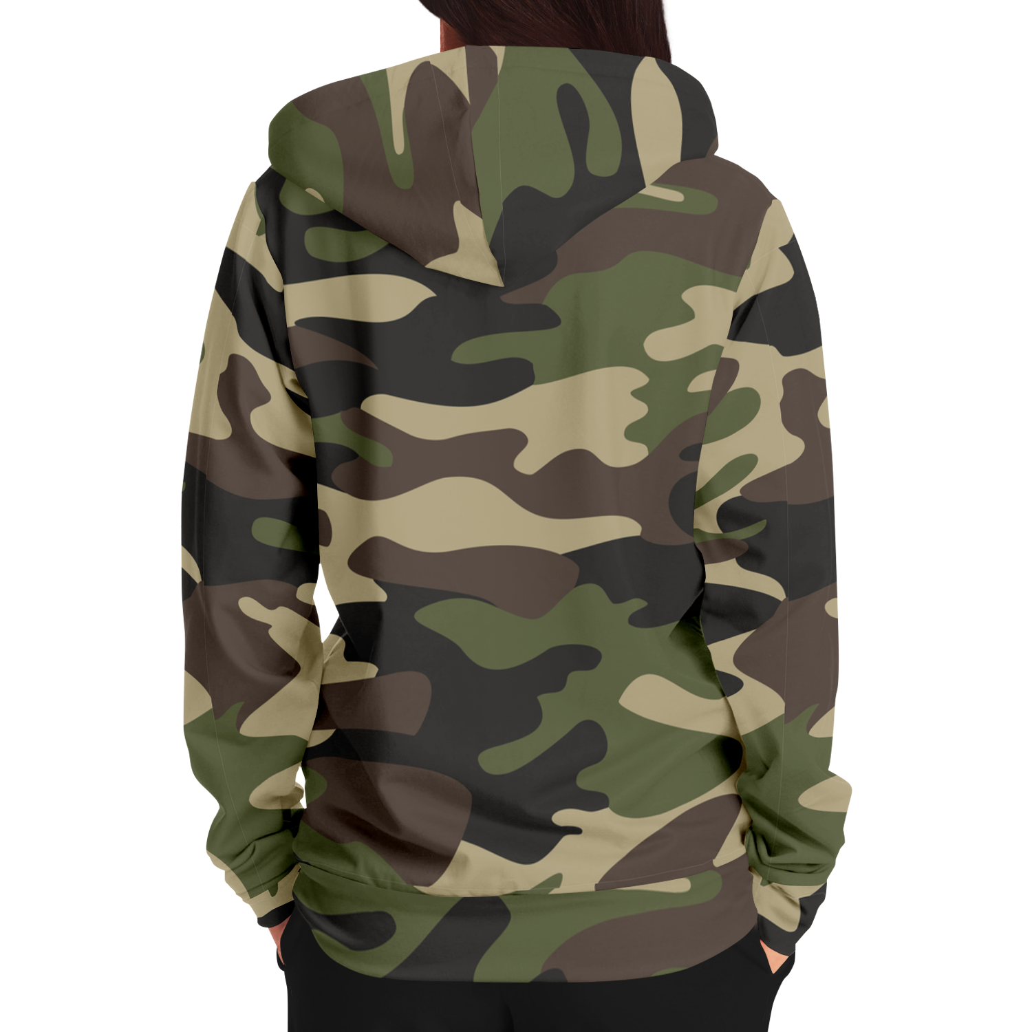 Zip-Up Hoodie | Classic Green Camouflage