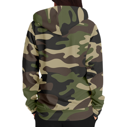 Zip-Up Hoodie | Classic Green Camouflage