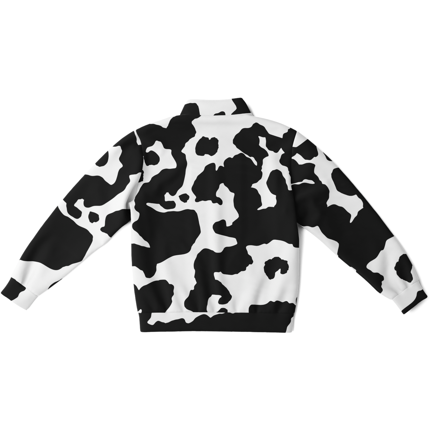 Camo Track Jacket | Black & White Cow Camouflage