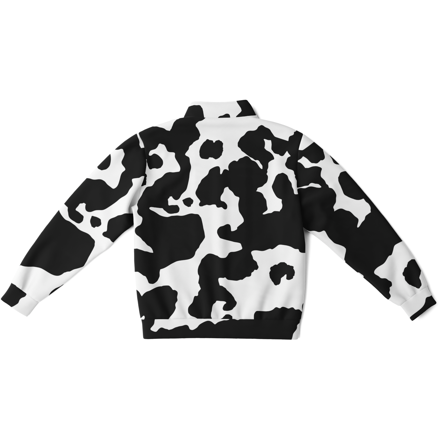 Camo Track Jacket | Black & White Cow Camouflage