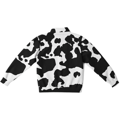 Camo Track Jacket | Black & White Cow Camouflage