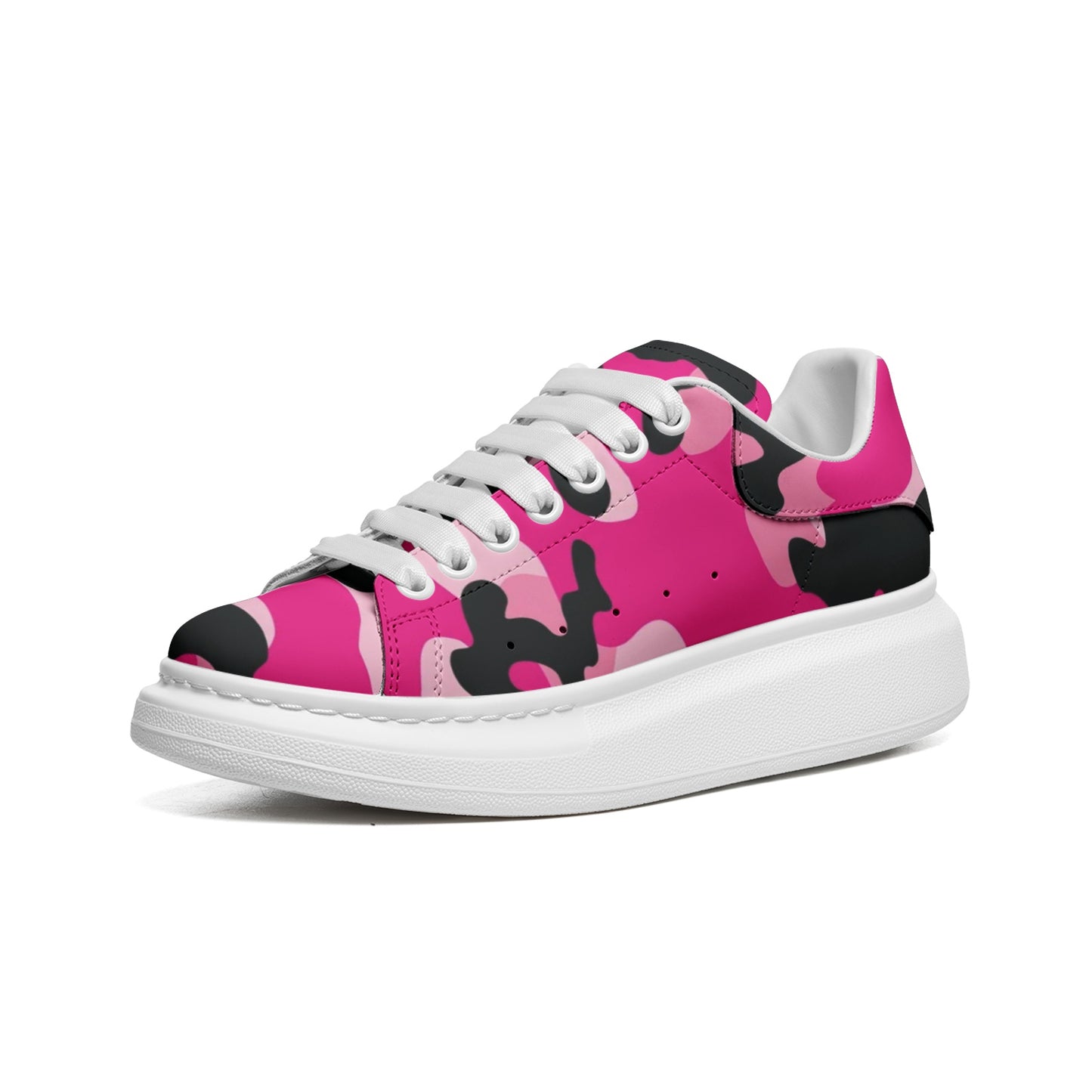 Oversized McQueen Sneakers | Pink, Black, & Cerise Camo