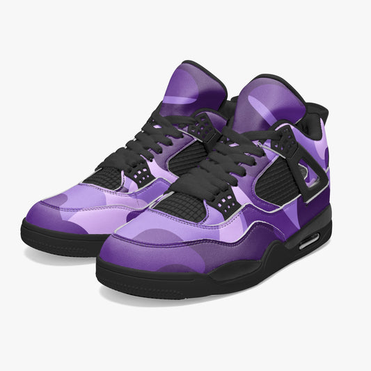 Camo Jordans AJ4 | Purple, Blue, and Mauve Camouflage