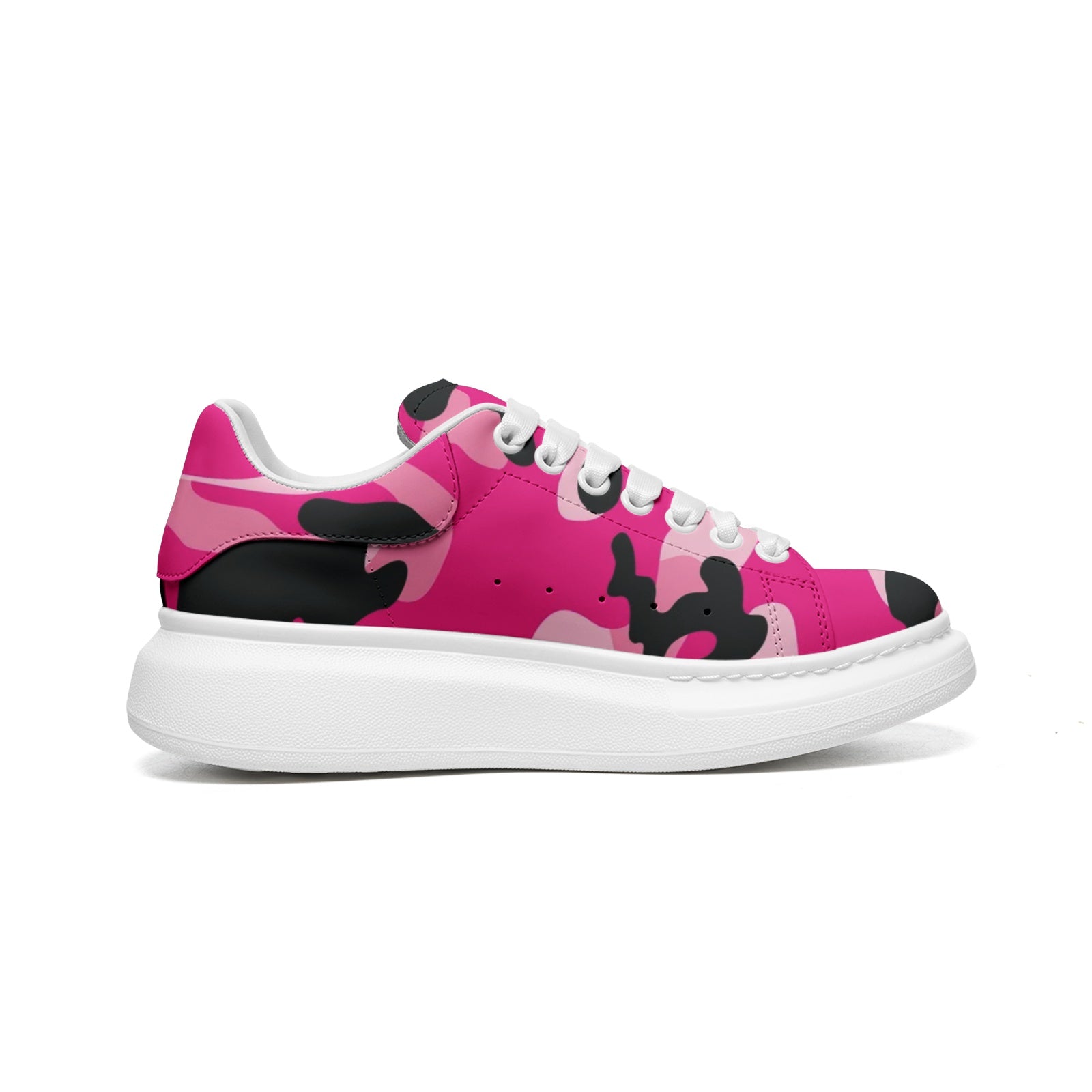 Oversized McQueen Sneakers | Pink, Black, & Cerise Camo