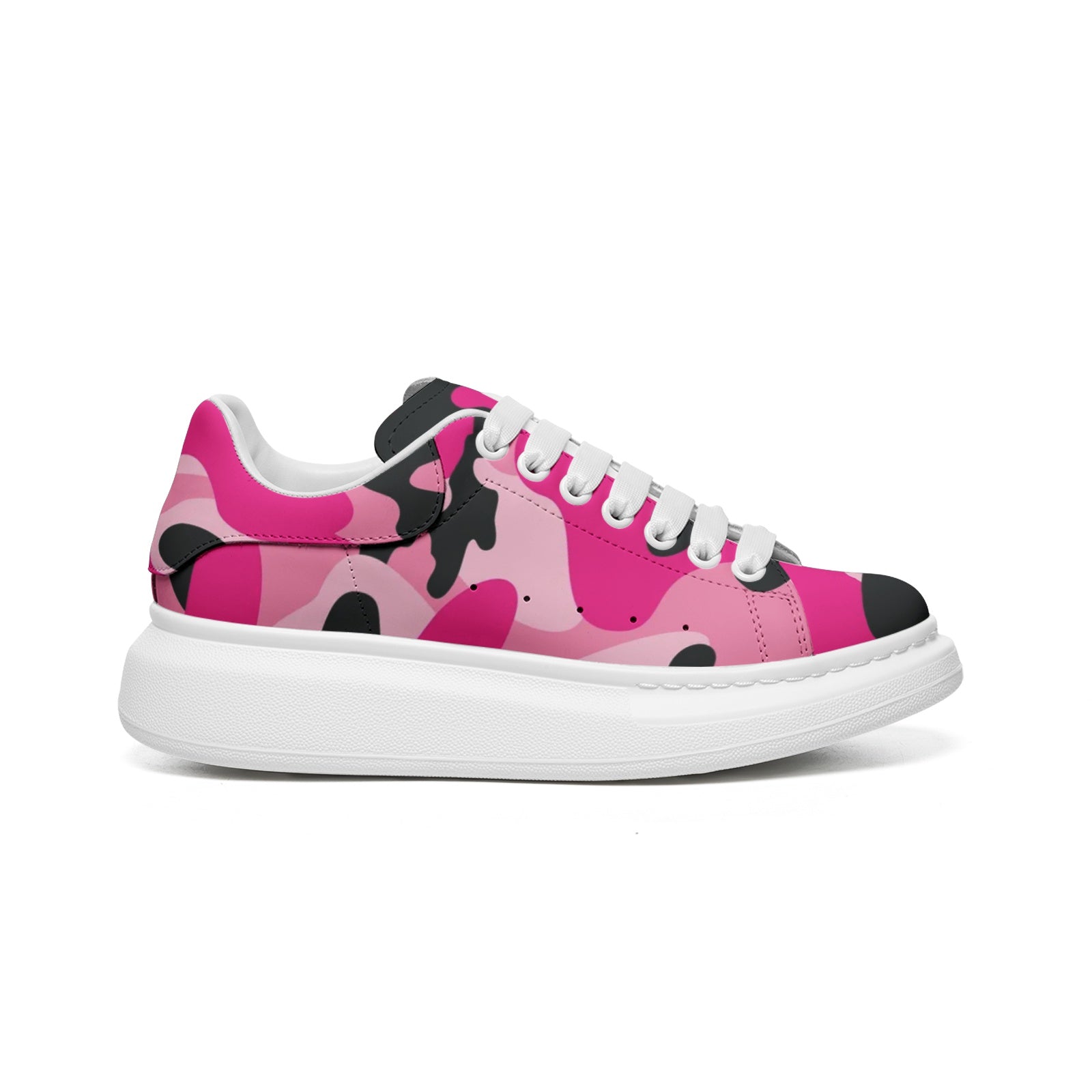 Oversized McQueen Sneakers | Pink, Black, & Cerise Camo