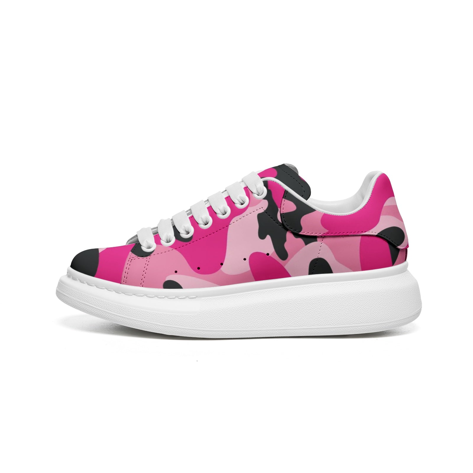 Oversized McQueen Sneakers | Pink, Black, & Cerise Camo