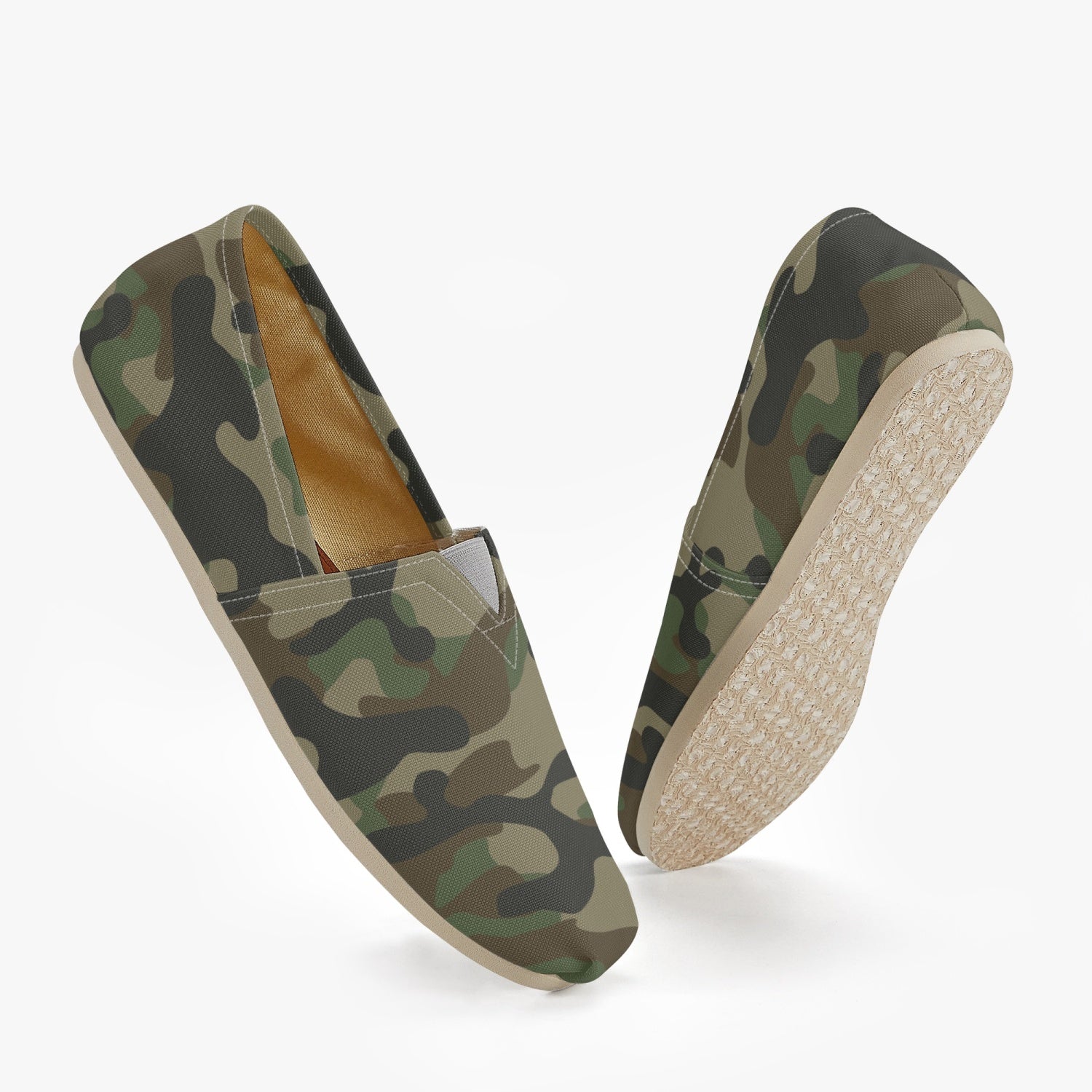 Camo Toms | Military Brown Camouflage Canvas Shoes