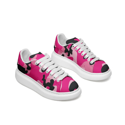 Oversized McQueen Sneakers | Pink, Black, & Cerise Camo