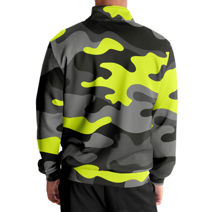 Camo Track Jacket | Black, Gray & Yellow Camouflage