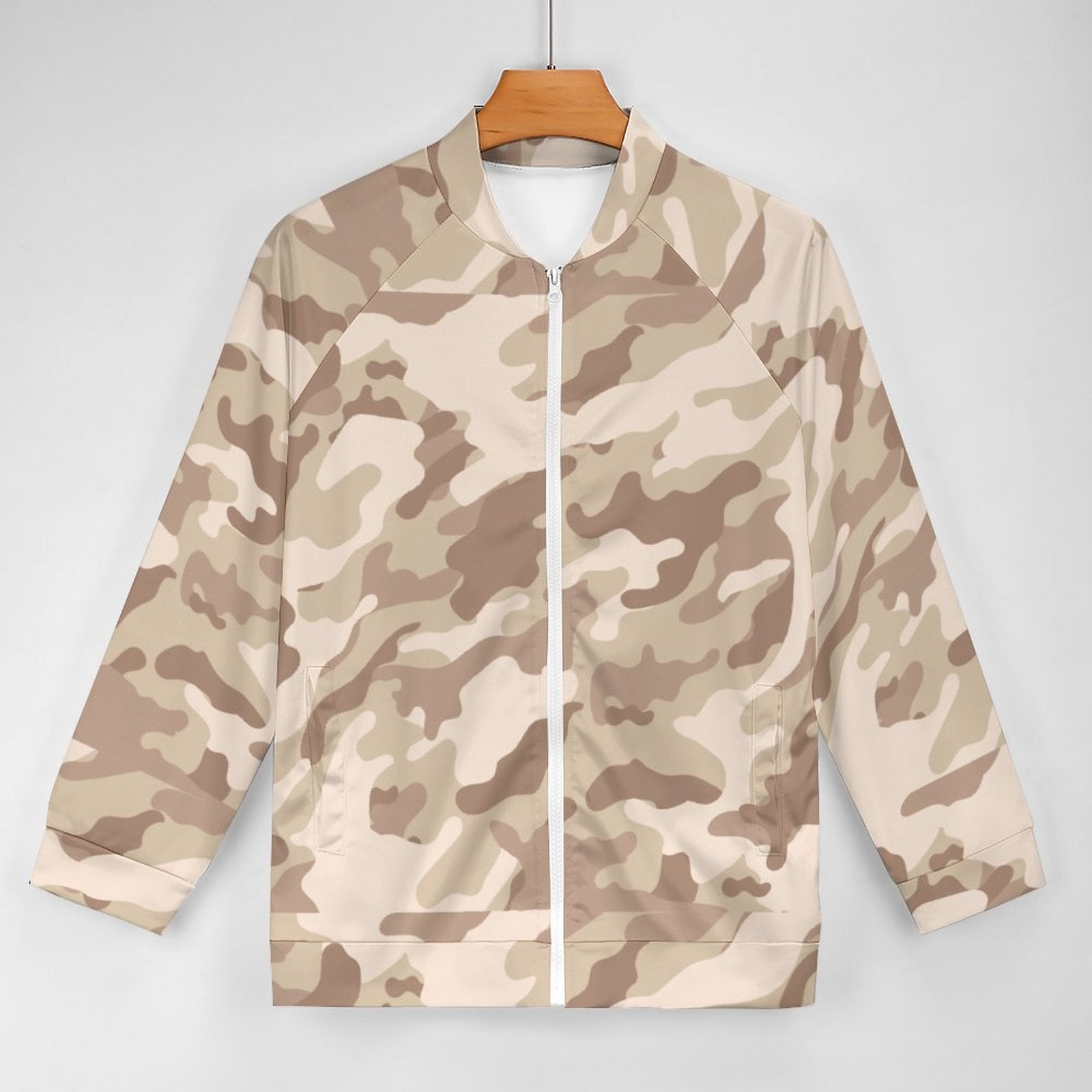 Camo Shirt | Raglan Zip-up | Desert Brown