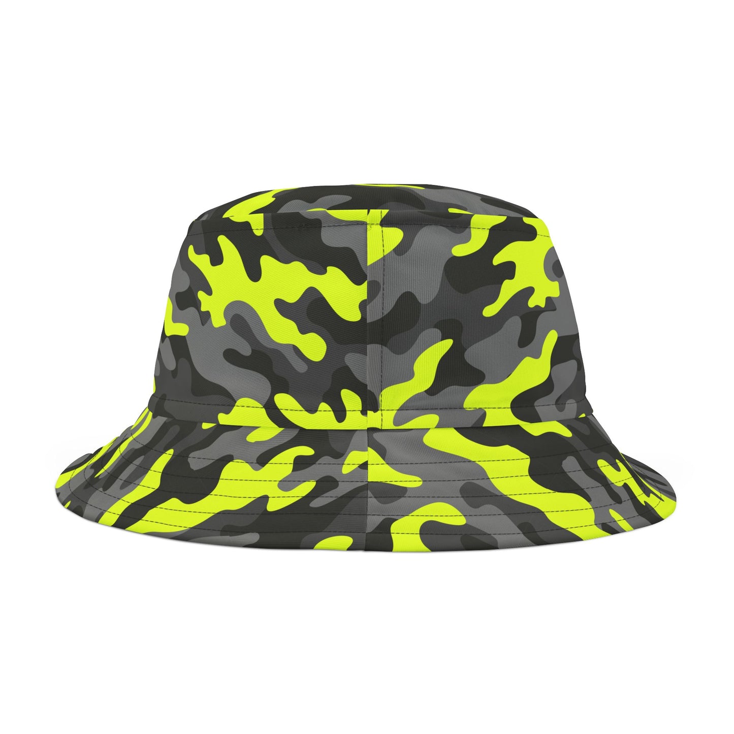 Camo Bucket Hat | Yellow, Black, and Gray Camouflage