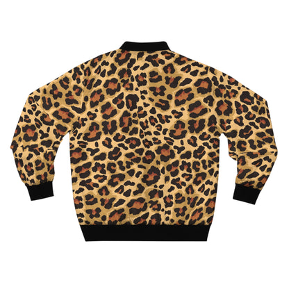 Leopard Jacket | Men's Classic Bomber | Brown and Black