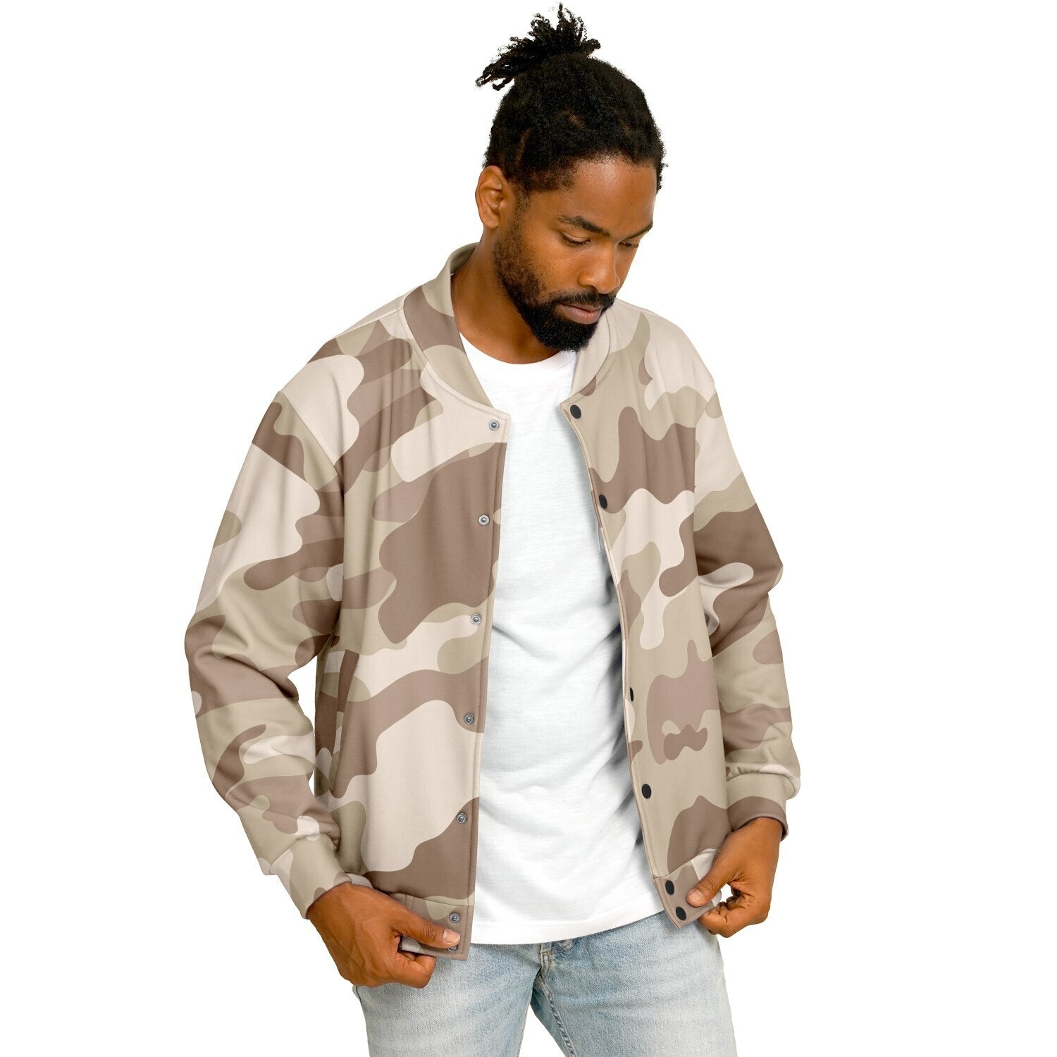 Baseball Jacket | Desert Brown Camouflage | Heavyweight Coat