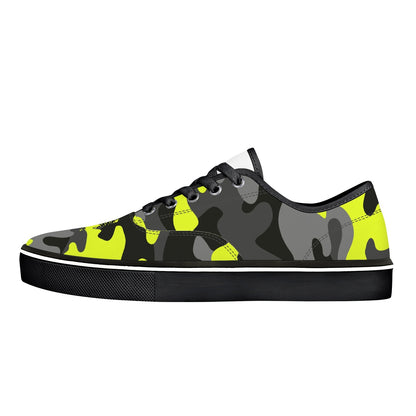 Camo Skate Shoes | Yellow, Black, and Gray Camouflage