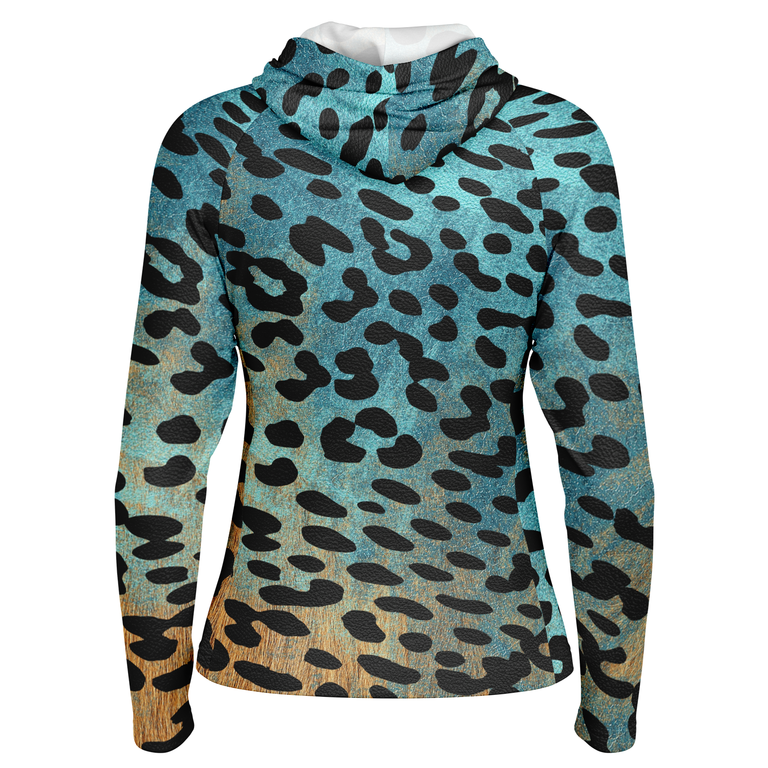 Performance Shirt for Women | Blue & Orange Cheetah Print